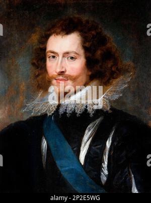 Portrait de George Villiers, 1st duc de Buckingham (1592-1628) par Peter Paul Rubens, huile sur panneau, c. 1617-28. Buckingham était l'un des favoris du roi James VI et moi-même et j'ai eu la réputation d'avoir été son amant. Banque D'Images