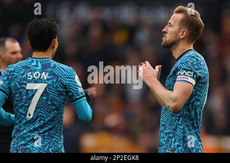 4th mars 2023 ; Molineux Stadium, Wolverhampton, West Midlands, Angleterre ; Premier League football, Wolverhampton Wanderers contre Tottenham Hotspur ; Harry Kane de Tottenham Hotspur Banque D'Images