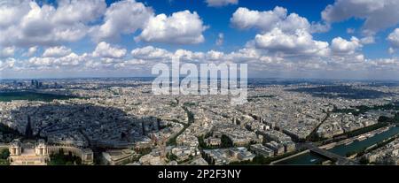 Paris France vue aérienne de la ville Banque D'Images