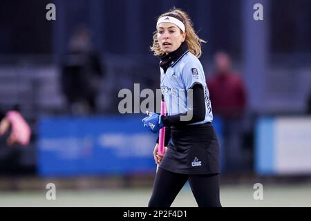 WASSENAAR, PAYS-BAS - MARS 4: EVA Drummond de HGC D1 pendant le match Tulp Hoofdklasse Dames entre HGC D1 et Amsterdam D1 à Roggewoning sur 4 mars 2023 à Wassenaar, pays-Bas (photo de Hans van der Valk/Orange Pictures) Banque D'Images