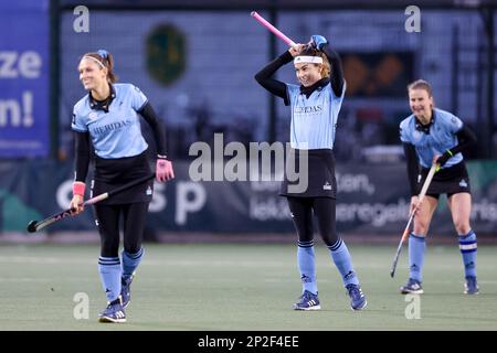 WASSENAAR, PAYS-BAS - MARS 4: EVA Drummond de HGC D1 pendant le match Tulp Hoofdklasse Dames entre HGC D1 et Amsterdam D1 à Roggewoning sur 4 mars 2023 à Wassenaar, pays-Bas (photo de Hans van der Valk/Orange Pictures) Banque D'Images