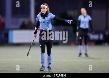 WASSENAAR, PAYS-BAS - MARS 4: EVA Drummond de HGC D1 pendant le match Tulp Hoofdklasse Dames entre HGC D1 et Amsterdam D1 à Roggewoning sur 4 mars 2023 à Wassenaar, pays-Bas (photo de Hans van der Valk/Orange Pictures) Banque D'Images