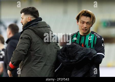 Ayase Ueda de cercle photographié lors d'un match de football entre cercle Brugge et RFC Seraing, samedi 04 mars 2023 à Bruges, le 28 e jour de la première division du championnat belge de la « Jupiler Pro League » 2022-2023. BELGA PHOTO KURT DESPLENTER Banque D'Images