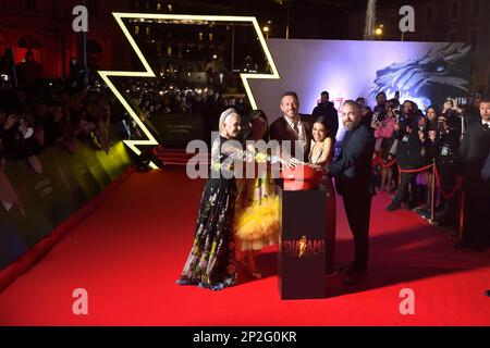 Rome, Italie. 03rd mars 2023. Lucy Liu, Helen Mirren, Zachary Levi, Rachel Zegler et David F. Sandberg assistent à la première de 'Zazam! Fureur des dieux au cinéma spatial Moderno sur 03 mars 2023 à Rome, Italie. Credit: dpa/Alay Live News Banque D'Images