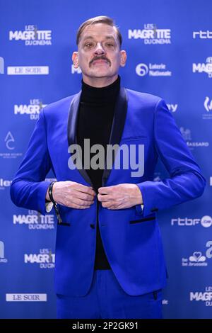 L'acteur Peter Van Den commence à être photographié lors de l'édition 12th de la cérémonie de remise des prix du film 'Magritte du Cinéma', samedi 04 mars 2023, à Bruxelles. Les prix sont remis aux films de producteurs francophones belges. BELGA PHOTO LAURIE DIEFFEMBACQ Banque D'Images