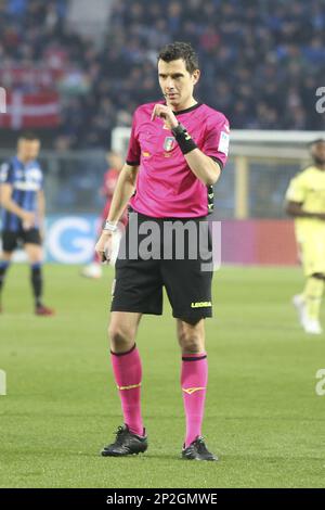 Bergame, Italie. 04th mars 2023. L'arbitre Davide Ghersini pendant Atalanta FC vs Udinese FC, 25Â° série Un match Tim 2022-23 au stade Gewiss - Atleti azzurri d'Italia à Bergame (BG), Italie, on 04 mars 2022. Crédit : Agence photo indépendante/Alamy Live News Banque D'Images