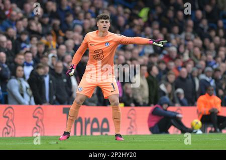 Londres, Royaume-Uni. 04th mars 2023. Londres Royaume-Uni 4th mars 2023Kepa Arrizabalaga de Chelsea pendant le match de Chelsea contre Leeds United Premier League à Stamford Bridge Londres crédit: MARTIN DALTON/Alay Live News Banque D'Images
