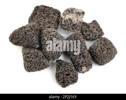 Verre mousse pour plantes de culture hydroponique. Isolé sur fond blanc Banque D'Images