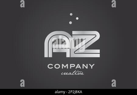 Combinaison d'alphabet AZ noir et gris avec logo en gras et points. A rejoint la conception de modèles créatifs pour les entreprises et les entreprises Illustration de Vecteur