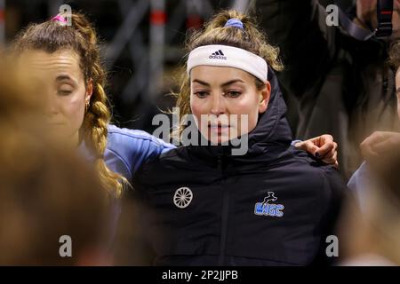 WASSENAAR, PAYS-BAS - MARS 4: EVA Drummond de HGC D1 pendant le match Tulp Hoofdklasse Dames entre HGC D1 et Amsterdam D1 à Roggewoning sur 4 mars 2023 à Wassenaar, pays-Bas (photo de Hans van der Valk/Orange Pictures) Banque D'Images