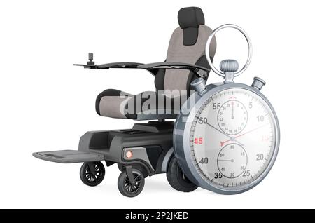 Chaise électrique intérieure, fauteuil électrique, chaise électrique motorisée avec chronomètre, 3D rendu isolé sur fond blanc Banque D'Images