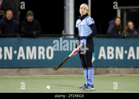WASSENAAR, PAYS-BAS - MARS 4: EVA Drummond de HGC D1 pendant le match Tulp Hoofdklasse Dames entre HGC D1 et Amsterdam D1 à Roggewoning sur 4 mars 2023 à Wassenaar, pays-Bas (photo de Hans van der Valk/Orange Pictures) Banque D'Images