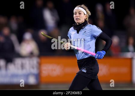 WASSENAAR, PAYS-BAS - MARS 4: EVA Drummond de HGC D1 pendant le match Tulp Hoofdklasse Dames entre HGC D1 et Amsterdam D1 à Roggewoning sur 4 mars 2023 à Wassenaar, pays-Bas (photo de Hans van der Valk/Orange Pictures) Banque D'Images