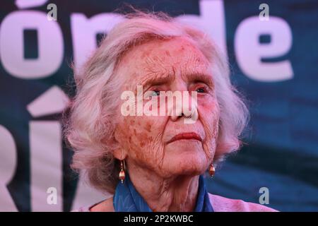 Nezahualcóyotl, État du Mexique. 4th mars 2023. 4 mars 2023, Etat du Mexique, Mexique: L'écrivain Elena Poniatowska, lors de la réouverture de la librairie Elena Poniatowska du Fondo de Cultura Económica. Sur 4 mars 2023 à Nezahualcóyotl, État du Mexique, Mexique. (Photo de Carlos Santiago/ Eyepix Group) crédit: EYEPIX Group/Alay Live News Banque D'Images