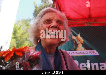 Nezahualcóyotl, État du Mexique. 4th mars 2023. 4 mars 2023, Etat du Mexique, Mexique: L'écrivain Elena Poniatowska, lors de la réouverture de la librairie Elena Poniatowska du Fondo de Cultura Económica. Sur 4 mars 2023 à Nezahualcóyotl, État du Mexique, Mexique. (Photo de Carlos Santiago/ Eyepix Group) crédit: EYEPIX Group/Alay Live News Banque D'Images