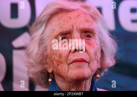Nezahualcóyotl, État du Mexique. 4th mars 2023. 4 mars 2023, Etat du Mexique, Mexique: L'écrivain Elena Poniatowska, lors de la réouverture de la librairie Elena Poniatowska du Fondo de Cultura Económica. Sur 4 mars 2023 à Nezahualcóyotl, État du Mexique, Mexique. (Photo de Carlos Santiago/ Eyepix Group) crédit: EYEPIX Group/Alay Live News Banque D'Images