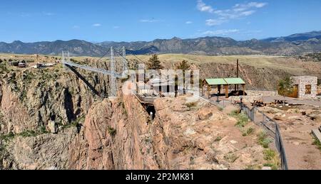 Le pont du Royal gorge Bridge & Park. Banque D'Images