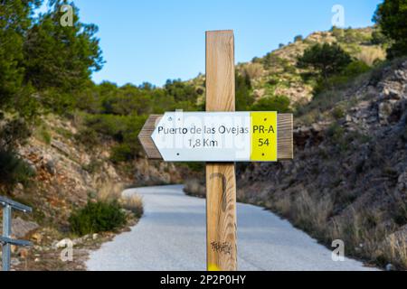 Route vers le mont Calamorro, près de Malaga sur la Costa del sol en Espagne Banque D'Images