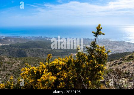 Route vers le mont Calamorro, près de Malaga sur la Costa del sol en Espagne Banque D'Images