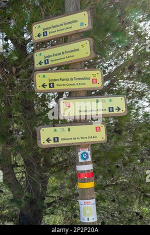 Route vers le mont Calamorro, près de Malaga sur la Costa del sol en Espagne Banque D'Images