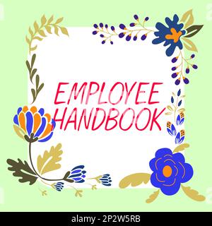 Rédaction affichant le texte Manuel de l'employé. Photo conceptuelle document contenant les procédures opérationnelles de l'entreprise Banque D'Images