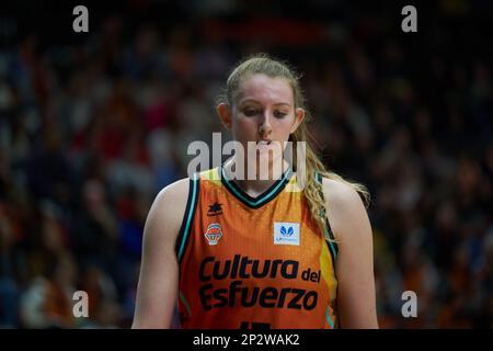 Valence, Espagne. 04th mars 2023. Lauren Cox de Valence Panier pendant la Liga Femenina Endesa J24 entre Valencia basket Club et CDB Clarinos Tenerife au Fuente de San Luis Sport Hall. (Score final; Valencia basket 92:63 CDB Clarinos Tenerife). Crédit : SOPA Images Limited/Alamy Live News Banque D'Images