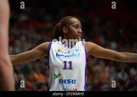 Valence, Espagne. 04th mars 2023. Iho Lopez de CDB Clarinos Tenerife pendant la Liga Femenina Endesa J24 entre Valencia basket Club et CDB Clarinos Tenerife au Fuente de San Luis Sport Hall. (Score final; Valencia basket 92:63 CDB Clarinos Tenerife). (Photo de Vicente Vidal Fernandez/SOPA Images/Sipa USA) crédit: SIPA USA/Alay Live News Banque D'Images