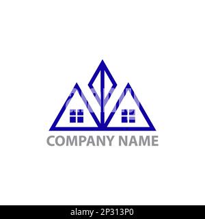 Immobilier, maison, construction de bâtiment logo design vector template.EPS 10 Illustration de Vecteur