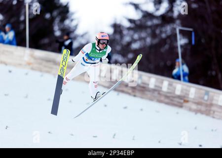 Planica, Slovénie. 4th mars 2023. Stefan Kraft, d'Autriche, participe à l'équipe masculine de saut à ski HS138 aux Championnats du monde de ski nordique de la FIS à Planica, en Slovénie, au 4 mars 2023. Credit: Zeljko Stevanic/Xinhua/Alay Live News Banque D'Images