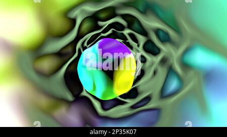 Rendu futuriste du tunnel abstrait 3D Banque D'Images