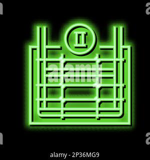 illustration de l'icône de néon de renfort secondaire Illustration de Vecteur