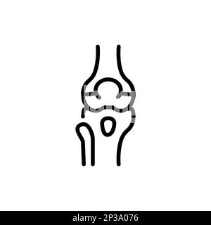 Icône de la ligne noire de la bursite. Rhumatologie. Pictogramme pour page Web. Illustration de Vecteur