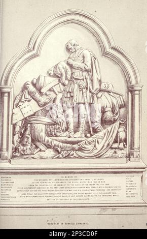 Monument pour les morts des 42nd Royal Highlanders - The Black Watch in Dunkeld Cathedral extrait du livre « A history of the Scottish Highlands, Highland clans and Highland régiments » Volume 2 par MacLauchlan, Thomas, 1816-1886; Wilson, John, 1785-1854; Keltie, John Scott, sir, 1840-1927 Date de publication 1875 éditeur Edinburgh ; London : A. Fullarton Banque D'Images