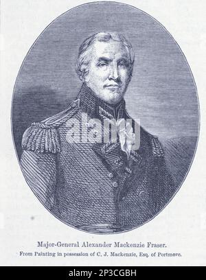 Le lieutenant-général Alexander Mackenzie Fraser (1758 – 13 septembre 1809) était un général britannique. Il était connu sous le nom de Mackenzie jusqu'à ce qu'il prenne le nom de Fraser en 1803. D'après le livre « A history of the Scottish Highlands, Highland clans and Highland régiments » Volume 2 par MacLauchlan, Thomas, 1816-1886; Wilson, John, 1785-1854; Keltie, John Scott, sir, 1840-1927 Date de publication 1875 éditeur Edinburgh ; London : A. Fullarton Banque D'Images