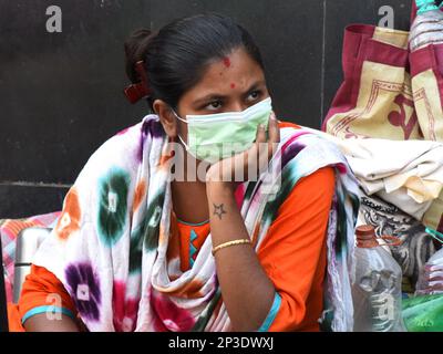 Kolkata, Inde. 4th mars 2023. L'infection à adénovirus se propage rapidement à Kolkata. 4 enfants sont morts au cours des dernières 24 heures. Décès de nourrissons dus au rhume et aux infections pulmonaires, à la pneumonie, à la fièvre, etc (Credit image: © Sayantan Chakraborty/Pacific Press via ZUMA Press Wire) USAGE ÉDITORIAL SEULEMENT! Non destiné À un usage commercial ! Banque D'Images