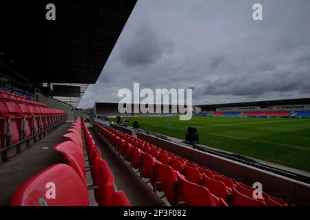 Eccles, Royaume-Uni. 05th mars 2023. Vue générale du stade AJ Bell avant le match de la Premiership Gallagher sale Sharks vs Saracens au stade AJ Bell, Eccles, Royaume-Uni, 5th mars 2023 (photo de Steve Flynn/News Images) à Eccles, Royaume-Uni, le 3/5/2023. (Photo de Steve Flynn/News Images/Sipa USA) crédit: SIPA USA/Alay Live News Banque D'Images