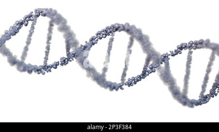 Structure de l'ADN vue au microscope. molécules d'information génétique. 3d rendu Banque D'Images