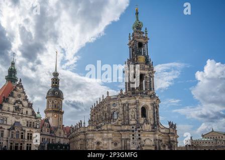 Cathédrale catholique de Dresde - Dresde, Saxe, Allemagne Banque D'Images