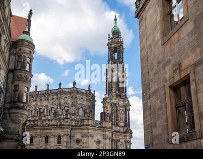 Cathédrale catholique de Dresde - Dresde, Saxe, Allemagne Banque D'Images