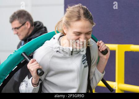 Manchester, Royaume-Uni. 05th mars 2023. Esme Morgan #14 de Manchester City arrivant au stade de l'Académie lors du match de Super League féminin de Barclays FA entre Manchester City et Tottenham Hotspur au stade de l'Académie, Manchester, le dimanche 5th mars 2023. (Photo par Mike Morese/MI News/NurPhoto) crédit: NurPhoto SRL/Alay Live News Banque D'Images