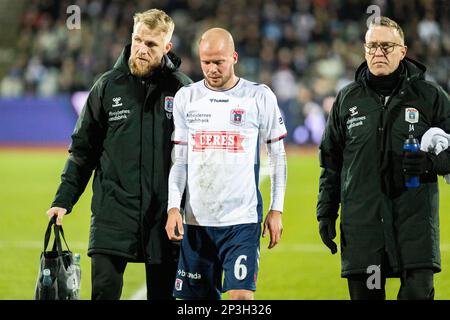 Aarhus, Danemark. 03rd, mars 2023. Nicolai Poulsen (6) de l'AGF vu lors du match Superliga de 3F entre Aarhus GF et AC Horsens au parc Ceres d'Aarhus. (Crédit photo: Gonzales photo - Balazs Popal). Banque D'Images