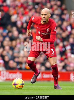 Fabinho de Liverpool en action lors du match de la Premier League à Anfield, Liverpool. Date de la photo: Dimanche 5 mars 2023. Banque D'Images