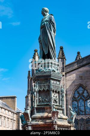 Statue du 5th duc de Bucclech près de la cathédrale St Giles, place du Parlement, Royal Mile, Édimbourg, Écosse, ROYAUME-UNI Banque D'Images