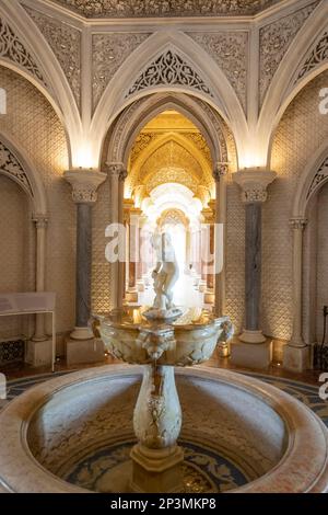 Intérieur du Palais Monserrate, Sintra, région de Lisbonne, Portugal, Europe Banque D'Images