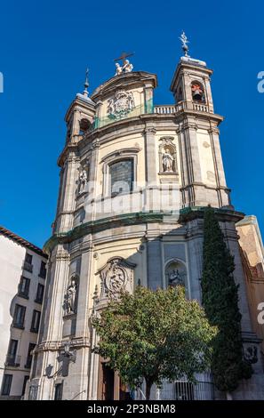 Basilique pontificale de San Miguel dans le quartier central de la ville monumentale de Madrid, Espagne. Banque D'Images