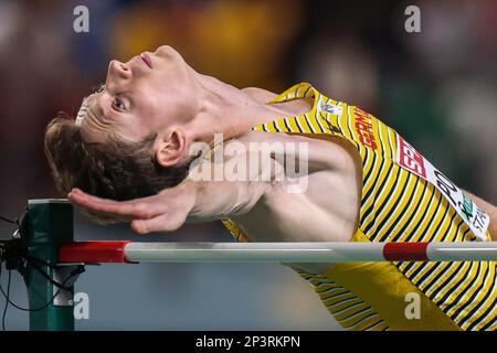 Istanbul, Turquie. 05th mars 2023. Athlétisme/Hall: High Jump Men final, Tobias Potye d'Allemagne en action. Credit: Oliver Weiken/dpa/Alay Live News Banque D'Images
