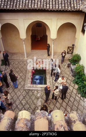 Cour de Dar Al horra Palace. L'Albaicin. Grenade. L'Espagne. Banque D'Images