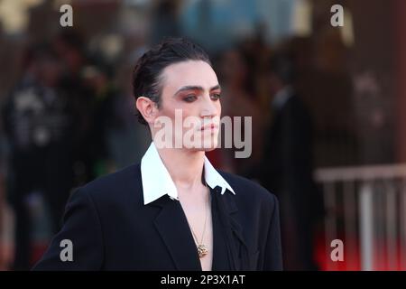 Michele Bravi tapis rouge mostra del Cinema di Venezia 2022 Banque D'Images