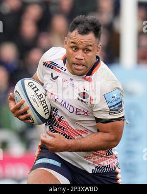 Billy Vunipola #8 de Saracens The Gallagher Premiership Match sale Sharks vs Saracens au stade AJ Bell, Eccles, Royaume-Uni, 5th mars 2023 (photo de Steve Flynn/News Images) Banque D'Images