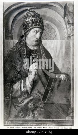 Gregory 'le Grand' Saint, nom laïque Gregorius Anicius (540 - 604). Pape de 590 à 604. Banque D'Images